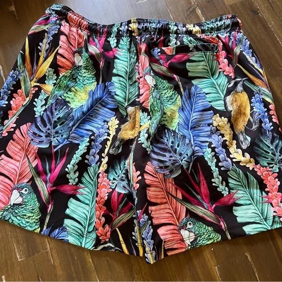 Palma Swim Puerto Rico Swim Trunk Volar Parrot Tropical Forrest M Shorts lined - Picture 8 of 11